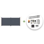 Casanoov - portail battant �lectrique eiger 300x140cm gris + motorisation tanker b250