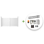 Casanoov - portail battant électrique eiger 300x160cm blanc + motorisation tanker b250 Casanoov - portail battant électrique eiger 300x160cm blanc + motorisation tanker b250
