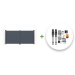 Portail battant �lectrique eiger 300x160cm gris + motorisation tanker b700