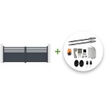 Portail battant lectrique nevis 400x140cm gris + motorisation tanker b250