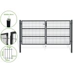 Portail battant grillag� razo 300x140cm gris