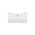 Gefradis - portail battant manuel pvc blanc structure renforc�e h 145 x l 400 alen�on incurv�