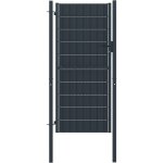 The living store portail de clture pvc et acier 100x124 cm anthracite - portail de cloture - portillon ...
