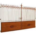 Biscottini - portail extrieur en fer 400x272x8 cm portail en fer forg finition antique pice unique ...