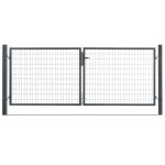 Portail grillag� acier galvanis� l 3m gris anthracite h 1m70