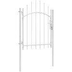 Portail de jardin acier 1 x 2 m blanc