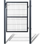 Portail de jardin portillon de jardin grillagé, en acier galvanisé, clôture avec serrure, porte 120 x ... Portail de jardin portillon de jardin grillagé, en acier galvanisé, clôture avec serrure, porte 120 x ...