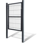 Portail de jardin portillon de jardin grillag�, en acier galvanis�, cl�ture avec serrure, porte 120 x ...