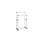 M&s - portant double sur roulettes 90x43x95 - 170 cm en mtal gris