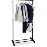 Portant en m�tal, penderie, porte v�tements, tringle rangement entr�e, hauteur r�glable 102, 5 - 180, ...