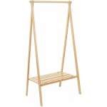 Portant porte - manteau vêtement avec étagère de rangement chaussure ou accessoire en bambou pliable ... Portant porte - manteau vêtement avec étagère de rangement chaussure ou accessoire en bambou pliable ...