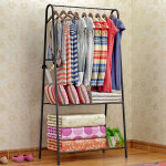 Portant � v�tements, �tag�re chaussures, porte - manteau, cadre en acier, pour chambre, vestiaire, buanderie, ...