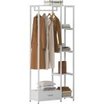 Portant � v�tements penderie garde - robes porte - manteau en m�tal avec �tag�res de rangement tiroir ...
