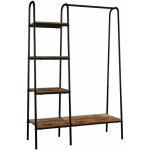 Porte - manteau portant  vtements en bois et mtal, avec 4 etagres de rangement, gain de place, pour ...