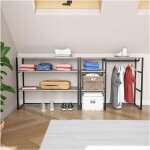 Lot de 2 portants vtements sous combles kadra modulables 200x85cm