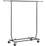 Portant à vêtements télescopique penderie à roulettes fer chromé pliable charge 90kg, hauteur et largeur ... Portant à vêtements télescopique penderie à roulettes fer chromé pliable charge 90kg, hauteur et largeur ...