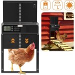 Porte automatique poulailler avec minuterie anti - pincement , porte poulailler automatique - einfeben ...