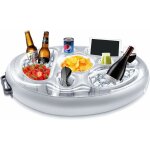 Porte boisson gonflable, 8 trous bar de piscine flottant, porte gobelet de boissons salade de fruits ...