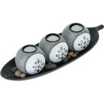 Porte - bougies lot, 3 bougeoirs rond pour bougies chauffe - plat, plateau forme feuille, pierres, gris ... Porte - bougies lot, 3 bougeoirs rond pour bougies chauffe - plat, plateau forme feuille, pierres, gris ...