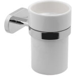 Porte - brosse � dents en c�ramique et m�tal fixation murale mod. louise