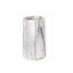 Porte brosse  dent, gobelet salle de bain, onyx, marbre,  7x12, 5 cm, gris - wenko