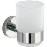 Porte brosse � dent mural, gobelet salle de bain mural, uno bosio shine, verre - fixation en acier inox, ...