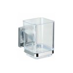 Porte brosse � dent mural quadro, gobelet salle de bain vacuum - loc� fixation sans per�age, repositionnable ...