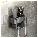 Porte brosse � dents mural sans per�age, support de brosse � dents �lectrique, porte brosse � dents adh�sif ...