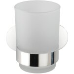 Porte brosse  dent mural uno orea shine, gobelet salle de bain mural, fixation sans perage turbo - ...