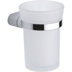 Porte - brosse � dents mural en verre satin� et laiton mod. mida