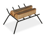 Porte - bûches, fer forgé, support avec pieds, rectangle, robuste hxlxp: 20x45, 5x36cm, cheminée, noir ... Porte - bûches, fer forgé, support avec pieds, rectangle, robuste hxlxp: 20x45, 5x36cm, cheminée, noir ...