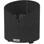 Porte b�che rond essentiel avec roulettes noir - le marquier