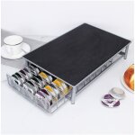 Skecten - porte capsule de caf pod support de tiroir de rangement en fer pour 60 pices gris