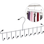 Porte - ceintures cintre cravates, ceintures, foulard, mtal, peu encombrant, pour armoire , 12 crochets, ...