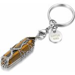 Porte - cl�s pierre naturelle arbre de vie pendentif hexagone colonne de cristal