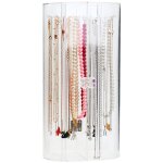 Porte - collier en acrylique avec 24 crochets, organisateur de collier transparent, anti - poussi�re, ...