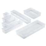 Range - couverts modulable 23 x 8 cm ? plastique transparent ? adapt� aux tiroirs standard ? solution ...