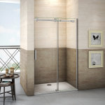 Porte de douche 110x195cm porte de douche coulissante installation en niche verre anticalcaire