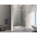 Nala - porte de douche de 6 mm pour installation en niche h. 190 avec overture coulissante - 135 - 140 ...