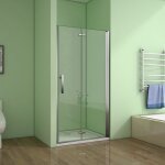 Porte de douche 76x195cm porte de douche pivotante et pliante verre anticalcaire Porte de douche 76x195cm porte de douche pivotante et pliante verre anticalcaire