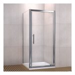 Porte de douche 76x80x185 cm porte pivotante cabine de douche verre securit