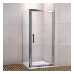 Porte de douche 90x90x185 cm porte pivotante cabine de douche verre securit