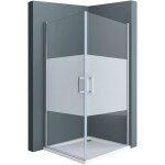 Doporro portes de douche autolevantes avec bandes opaques 80x75 paroi de douche ravenna24ms pare douche ...