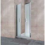 Portes de douche battantes, verre 5 mm anticalcaire, verre sabl�, profil� aspect chrom�, reverso schulte ...