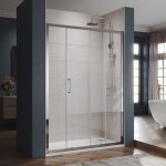 Porte de douche coulissante extensible, en verre sécurit de 6mm, paroi de douche 170x185 cm - sirhona ... Porte de douche coulissante extensible, en verre sécurit de 6mm, paroi de douche 170x185 cm - sirhona ...