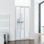 Schulte - porte de douche coulissante, profil blanc, verre 3 mm 100 x 185 cm