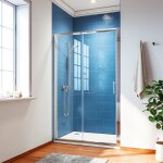 Porte de douche coulissante porte de douche coulissante rglable - cadre en aluminium 150 cm - sirhona ...