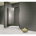 Schulte - porte de douche coulissante, verre 6 mm anticalcaire, profil aspect chrom, impriale 120 ...