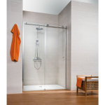 Schulte - porte de douche coulissante, verre 8 mm, profil aspect chrom, masterclass 140 x 200 cm