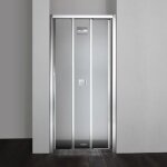 Kiamami valentina - porte de douche en niche star de 110 cm trois panneaux en verre